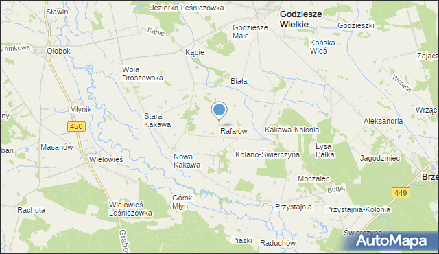 mapa Rafałów, Rafałów na mapie Targeo